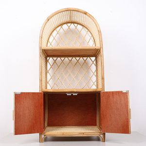 Gabinete de ratán natural sostenible | Armario tejido hecho a mano con puertas | Muebles de almacenamiento ecológicos seguros y modernos para dormitorio - Product Image 6