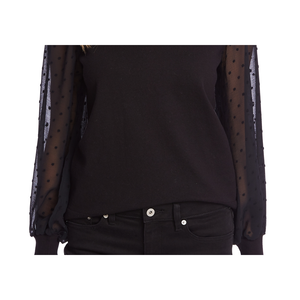 Maglione da Donna Cece Stile Coreano con Collo Alto e Design a Contrasto, Nero, Taglia M - per Autunno e Inverno - Product Image 6