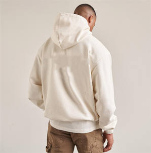 Sweat à capuche surdimensionné épais unisexe en éponge française 400 coton 500 coton lourd logo de broderie personnalisé 100% sweats à capuche en coton pour hommes 100% - Product Image 6