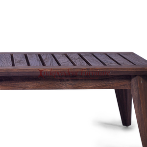 Mesa de centro de teca marrón rústica minimalista moderna para el hogar, sala de estar al aire libre, Patio, Hotel, cafetería, restaurante o Villa - Product Image 4
