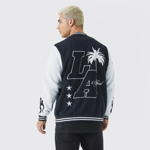 2024 nouveau Design Letterman Varsity veste pour hommes élégant toucher veste d'hiver avec 100% laine corps et manches en cuir en gros - Product Image 2