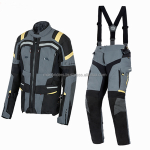 Combinaisons de moto Cordura toutes saisons, 2 pièces, imperméables, coupe-vent, séchage rapide, manches longues, avec protections - Product Image 1