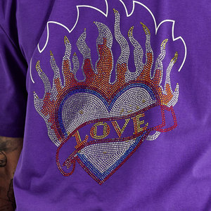 Streetwear Style Unisexe Surdimensionné Strass T-shirt à Vendre Avec Cou Côtelé Hommes Strass T-shirts - Product Image 5