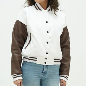 Precio al por mayor de color y tamaño personalizados parches bordados Varsity chaqueta de béisbol Venta caliente de moda de los hombres Varsity chaqueta - Product Image 1