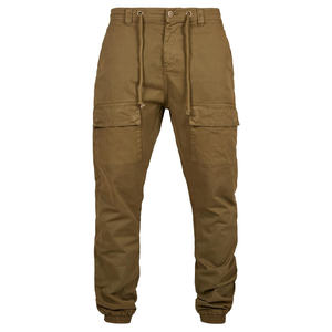 Mezcla de algodón Cargo Jogger pantalones para hombres con piernas cónicas puños elásticos y ropa de calle moderna - Product Image 5