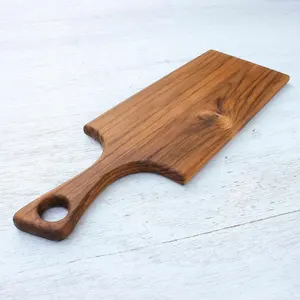 Tabla de cortar de frutas de madera única hecha a mano directa de fábrica para la preparación de alimentos en restaurantes y hoteles utensilios de cocina indios - Product Image 5