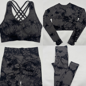 4 Uds. Conjuntos de Fitness para gimnasio, ropa de entrenamiento para mujer, Sujetador deportivo para Fitness, mallas de cintura alta, ropa deportiva - Product Image 6