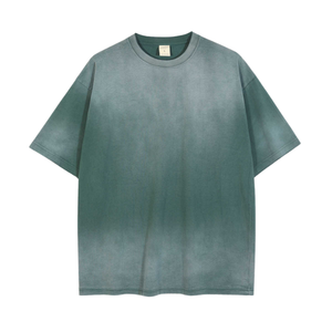 Custom Logo Acid Wash T Shirt for Men 230GSM Heavy Cotton Vintage Streetwear Style Bulk Quantity Oversized Knitted 100% Cotton - Product Image 1