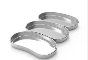 Plateau en acier inoxydable en forme de rein en gros de meilleure vente chaude du fournisseur pour les instruments chirurgicaux médicaux et dentaires stérilisés - Product Image 2