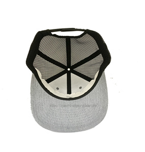 Chapeau de sport respirant en maille gris chiné avec logo personnalisable en gros, de haute qualité et style classique pour adultes, fabriqué au Vietnam - Product Image 5