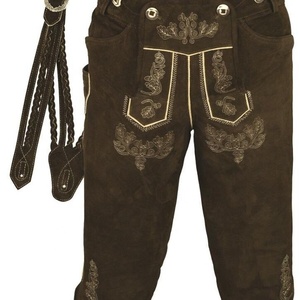 Herren กางเกง lederhosen ขายาวสีน้ำตาลบาวาเรียสีน้ำตาล Oktoberfest Lederhosen กางเกง Trachten กำหนดเองผ้าหนังวัวหนัง2025หนังกลับ - Product Image 5