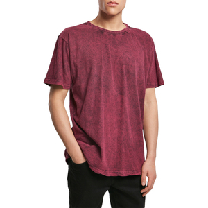 Streetwear d'été en coton avec logo personnalisé pour hommes, t-shirt en coton à impression DTG, t-shirt vintage délavé à l'acide de grandes tailles - Product Image 1