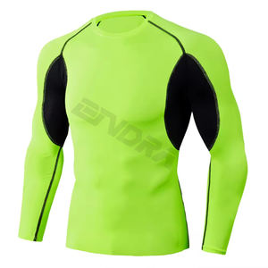 สเวตเชิ้ตออกกำลังกายแขนยาวแบบถักสำหรับผู้ชายเสื้อแรชการ์ดแบบแห้งเร็วระบายอากาศพิมพ์ลาย - Product Image 2