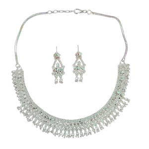 Unique Designed <b>Silver</b> Plated <b>Necklace</b> <b>Earrings</b> Ring <b>Set</b> with Luxury Style Jewelry <b>Set</b> for Sale by Exporters - Product Image 1