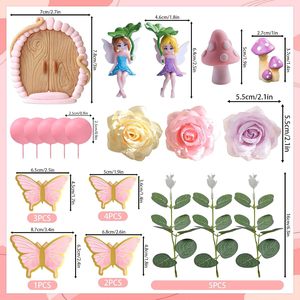Kit de décoration de gâteau Licorne en plastique 38 pièces avec toppers, cornes, oreilles, fleurs, perles et étoiles pour fête d'anniversaire (6-8 ans) - Product Image 4