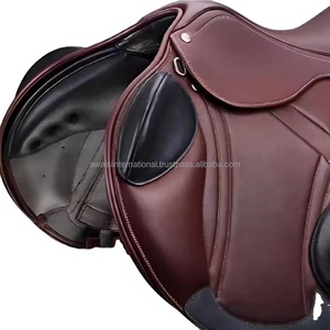 Selle d'équitation occidentale en cuir de haute qualité pour cheval confortable avec utilisation réglable de siège rembourré d'arbre en bois durable - Product Image 3