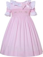 Robe de Soirée Princesse Bleue pour Filles, Manches Bouffantes, Collier de Perles, Boutons, 100% Coton, Vente en Gros ODM
