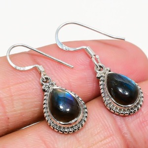 Labradorite Gemstone <b>Earrings</b> Jewelry For Women Silver Boho Style Jewelry 925 Sterling Silver Trending <b>Handmade</b> <b>Earrings</b> Gift - Product Image 2