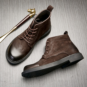 Chaussures décontractées légères avec semelle absorbant la transpiration et structure flexible, chaussures de tous les jours pour hommes, chaussures en cuir - Product Image 1