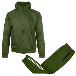 Sudadera con capucha y pantalones de color sólido para hombre, conjunto de dos piezas, chándal deportivo informal de otoño e invierno, talla a la moda - Product Image 2