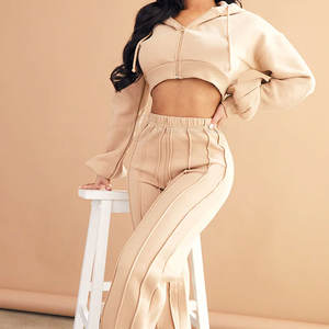 Ensemble de survêtement court de couleur unie pour femmes XL conçu sur mesure hauts courts confortables avec impression de logo pour une utilisation décontractée en extérieur - Product Image 6