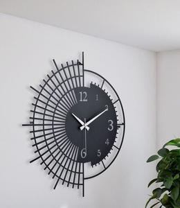 Reloj de pared de hierro más vendido con acabado negro y agujas doradas para decoración de oficina y hogar - Product Image 5