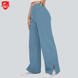 Conjunto de Yoga para Mujer con Logotipo Personalizado, Leggings de Cintura Alta con Corte Acampanado, Tela Transpirable con Elasticidad en Cuatro Direcciones, Ropa Deportiva de Manga Larga para Gimnasio y Fitness - Product Image 3