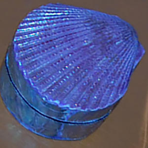 Boîte en coquille d'huître naturelle, bijoux en coquillages, boîte standard en coquille, motif naturel d'huître, taille 6 cm, artisanat fait main - Product Image 3