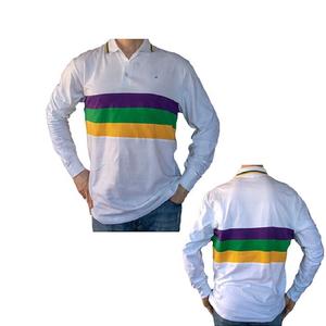 CUSTOM NEW apparel <b>long</b> <b>sleeve</b> <b>T</b>-<b>shirt</b> cotton adult and kids matching <b>white</b> <b>shirt</b> stripe front new outfit - Product Image 5