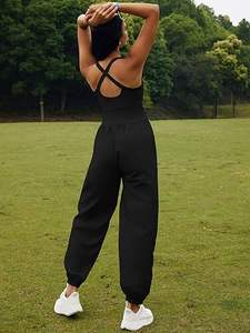 Seamless Fitness Jumpsuit for Women Sleeveless Stretch Workout Bodysuit, One Piece Yoga <b>Romper</b> Activewear - Product Image 4