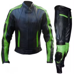 ชุดแข่งมอเตอร์ไซด์หนังสีดำของผู้ชายแจ็คเก็ตมอเตอร์ไซด์ - Product Image 4