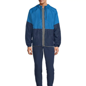 Ensemble de vestes coupe-vent 2 pièces sur mesure, fabriqué en usine, survêtement cargo zippé en nylon et polyester pour hommes - Product Image 5