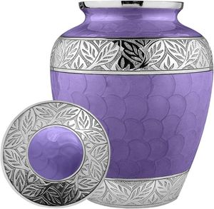 Urnas de Cremación Plateadas con Diseño de Lavanda, Precio al por Mayor para Cenizas Humanas, Acabado Hermoso, Producto de Súper Calidad por ACW - Product Image 2