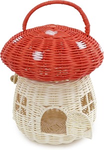 Bonne qualité écologique rotin tissé rotin Kid Magical Mushroom House stockage rotin champignon panier valise - Product Image 6