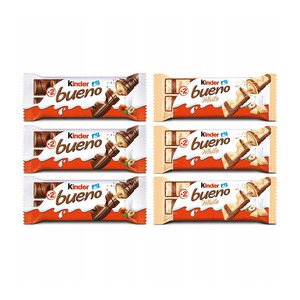 Venta caliente Kinderr Bueno Barras de chocolate blanco 30x43g a granel al por mayor Mejor precio Original Ferreroo Sweets Venta caliente Snacks Factory - Product Image 1