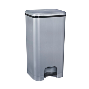 Bidone con pedale, classe argento, 37 L (Plastic 3102) - Product Image 1
