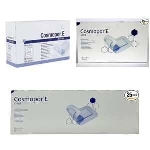 แผ่นปิดแผลคอสมอปอร์ ปลอดเชื้อ ปราศจากสารก่อภูมิแพ้ ไม่มีส่วนผสมของน้ำยาง ได้รับการรับรองมาตรฐาน CE ขนาด 6x10 ซม. 8x15 ซม. 35x10 ซม. บรรจุ 25 ชิ้นต่อแพ็ค - Product Image 1