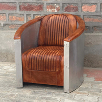 Loft industriel aviateur en cuir canapé chaise Simple Style moderne populaire pour la maison Restaurant meubles pour salon appartement