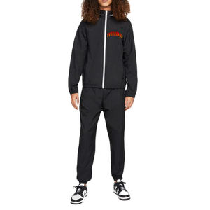 Ensemble jogging 2 pièces en polyester pour homme, veste zippée unie en nylon et pantalon de survêtement, survêtement en nylon unisexe personnalisé pour homme - Product Image 5