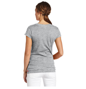 180gsm alta calidad cómodo OEM logo personalizado sólido liso 100% algodón Mujer señora manga corta Camiseta para hombres - Product Image 2