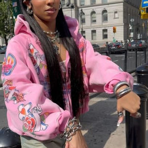 Custom Distressed Vintage Heavyweight Cotton French Terry Oversized Zip Up Hoodies para hombres - Product Image 6