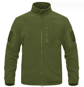 Chaqueta táctica de lana con logotipo personalizado de alta calidad para hombre, Abrigo con capucha de lana Polar para senderismo deportivo transpirable térmico para exteriores - Product Image 2