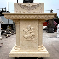 Púlpito de Iglesia Moderno de Mármol Tallado a Mano, Grande y Duradero, Marca Xinyesheng, Hecho en Hebei, Tamaño y Color Personalizados, Superficie Pulida