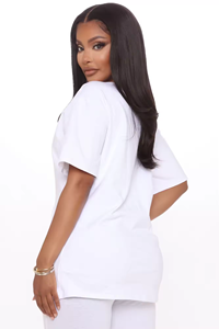 Camiseta de dos piezas para mujer y conjunto corto de alta calidad, precio barato, tela suave hecha, conjunto doble para mujer para ropa informal - Product Image 4