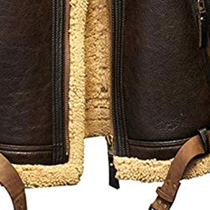 Veste en cuir de vache de haute qualité pour hommes doublure en fourrure de mouton personnalisée veste pour hommes en cuir 100% - Product Image 6