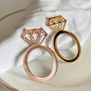Elegante anillo de servilleta con diseño de diamante, decoración de mesa de lujo, perfecto para bodas, fiestas, comedor en casa y eventos especiales - Product Image 4