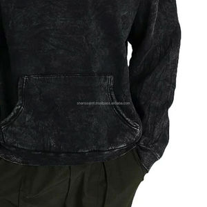Couleurs vieillies personnalisées lavage à l'acide sweat à capuche vierge hiver automne extérieur décontracté lavage à la mode sweat à capuche grande taille pulls fantastiques pour hommes - Product Image 6