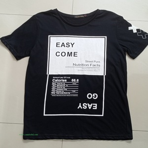 เสื้อยืดคอกลมผ้าฝ้ายสำหรับผู้ชายเสื้อ100% สไตล์ลำลองผ้าไหมพิมพ์ลายพลัสไซส์ OEM - Product Image 5