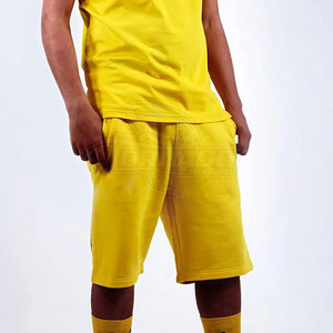 กางเกงขาสั้นขนแกะผ้าฝ้ายสีทึบย้อมธรรมดากางเกงขาสั้นขนแกะมาใหม่ออกแบบเองทํากางเกงขาสั้นผู้ชาย - Product Image 2