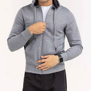 Sudaderas con capucha y cremallera con estampado personalizado para hombre, diseño informal con capucha para otoño e invierno con logotipo Plus, recién llegado, poliéster/algodón - Product Image 1